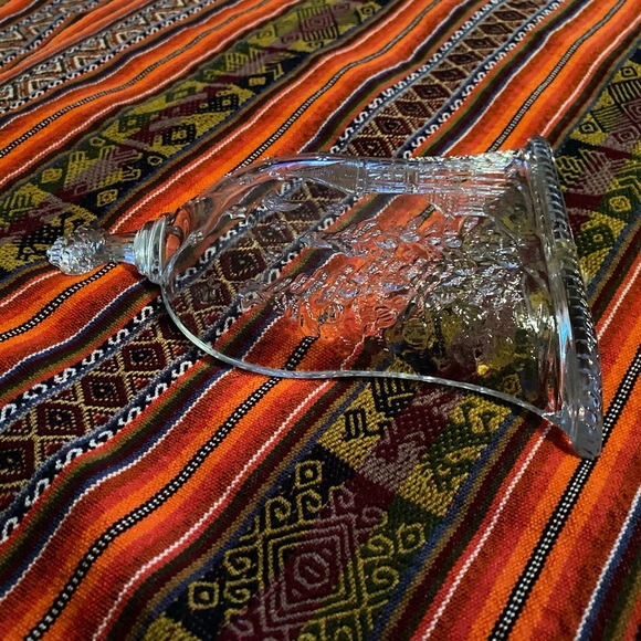 Vintage Christmas 🎄 Scene Bell Shaped Clear Glass Candy Dish - Picture 8 of 16